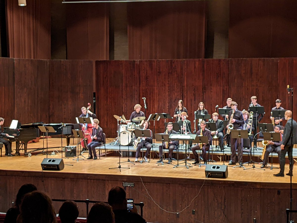 MillerGregM's tweet photo. Great concert on campus this afternoon to close the @OhioStateMusic Honor Jazz Band Weekend, including five @GLHSLions students - lots of music put together in two short days! https://t.co/R2L1qb0uCK