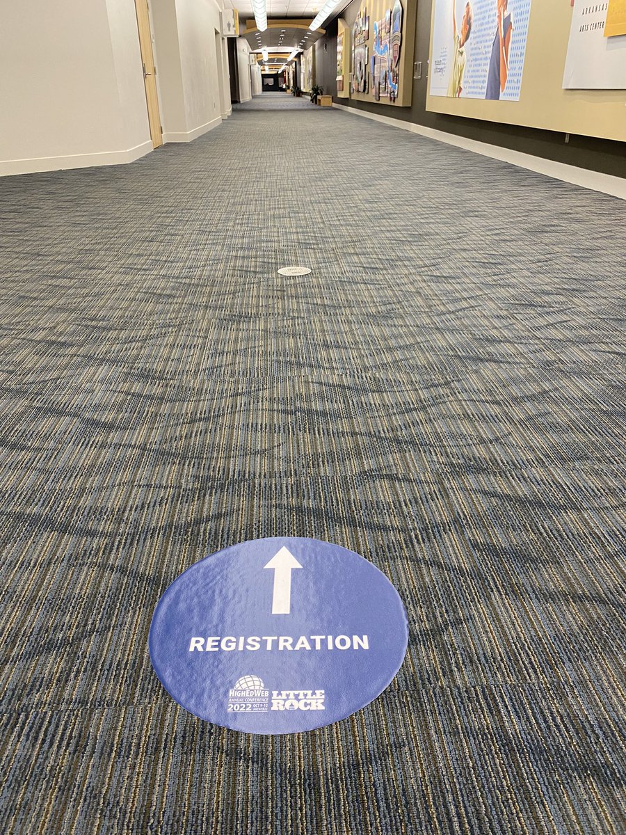 Just how far is it from the bottom of the stairs/escalator to registration? About 1/10th of a mile. Just keep walking. Just keep walking. #HEWeb22