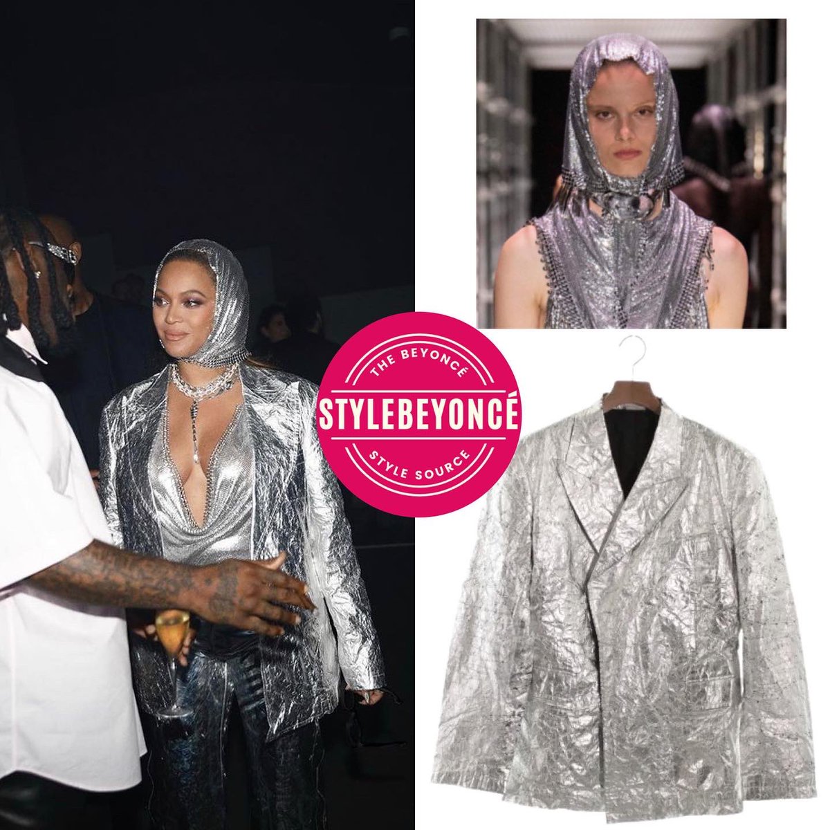 1stylebeyonce's tweet photo. #Beyonce (Oct 4/Paris) at #ClubRenaissance wearing
#Loewe Paula’s Ibiza sunglasses ($380)
#PublishedBy Mayzie bag ($493)
#PacoRabanne SS23 headpiece and top
Styled by #KJMoody https://t.co/7PzEcFIMXI