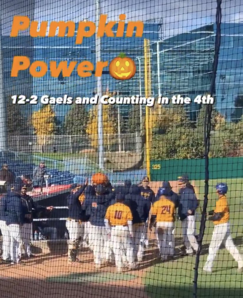 GuruCBG's tweet photo. Gaels take a commanding 12-2 lead in the 4th.

The Rally 🎃 is back 👀 https://t.co/70ux5WYDNQ