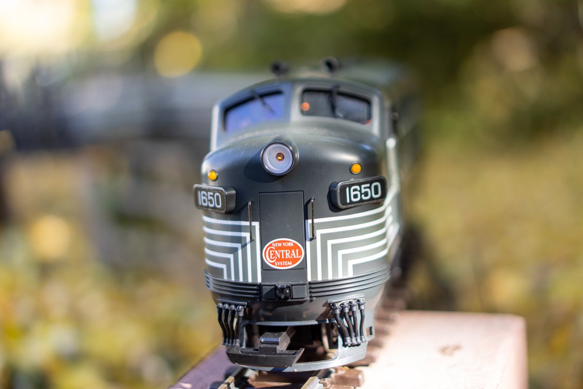 Smith__mj's tweet photo. The New York Central skirts the Adirondacks south of Montreal on a beautiful fall foliage Thanksgiving week-end.
#gardenrailway #gardenrailroad #NewYorkCentral https://t.co/JozCHLHWeU