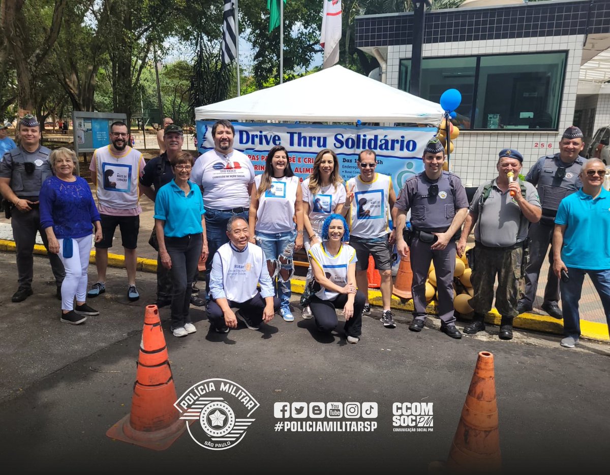 PMESP's tweet photo. DRIVE-THRU SOLIDÁRIO: Diversos brinquedos e roupas são arrecadados em Base Comunitária da Polícia Militar na zona sul

Confira: https://t.co/m5aSXqRuGI https://t.co/wQAhXrj4ET