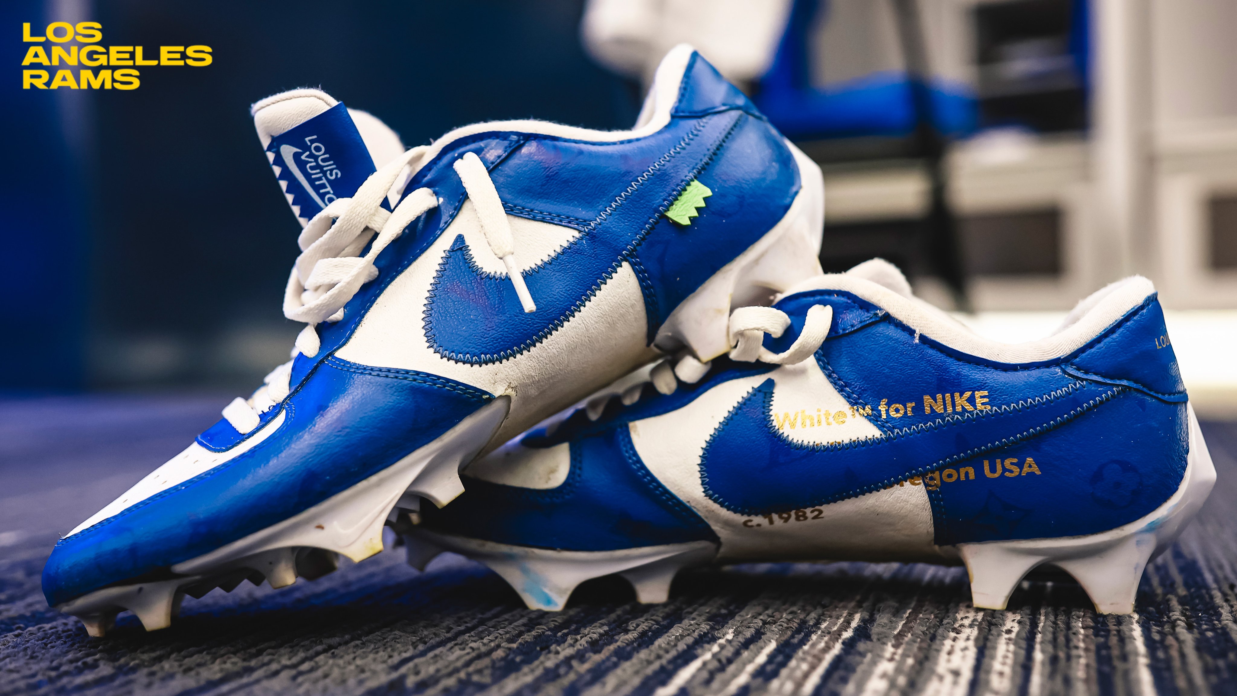 blue lv cleats