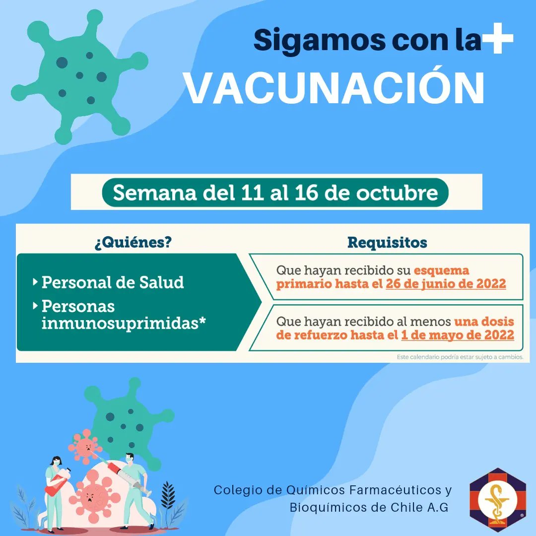 ColegioQFyBQ's tweet photo. El Ord. 2983 del 28.06.2022 emitido por la Sub-Secretaría de Salud Pública, a través de oficio requerido por la @Contraloriacl, respecto a la vacunación contra COVID-19 para QFs también ratifica a la farmacia como centro de Salud y farmaceuticas/os como profesionales sanitarios. https://t.co/g0P5uWg78w