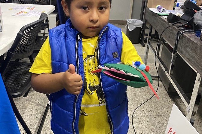 Families joined together to learn how important it is for kids to have some creative play growing up!