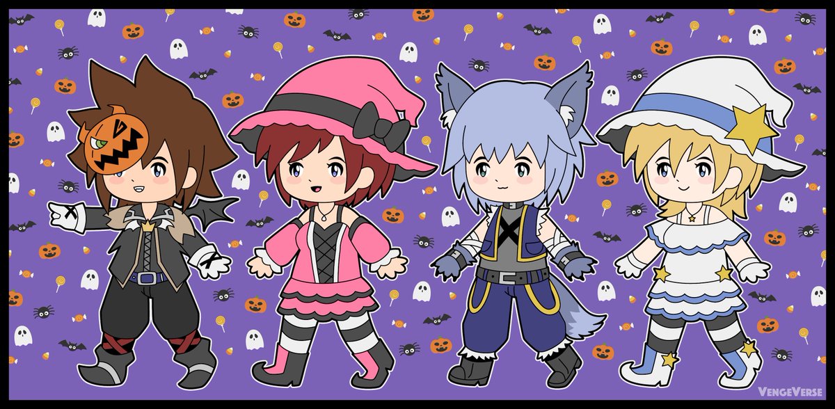 VengeVerse's tweet photo. 220906 #Sora #Kairi #Riku #Namine #KingdomHearts
🦇🎃🍬 Happy Halloween! 🕷👻🍭 https://t.co/0CDCZs4OQD