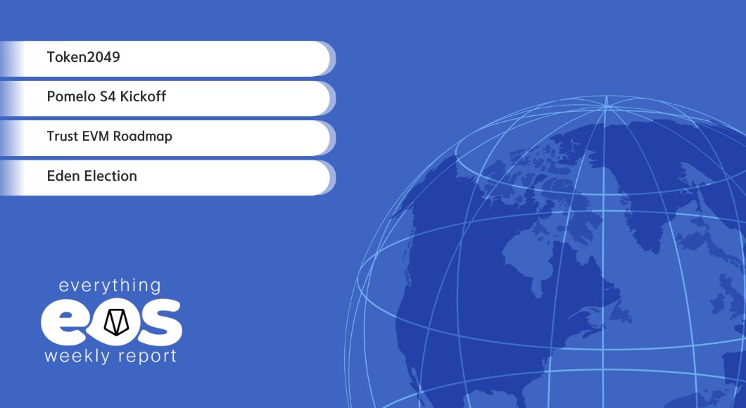Vaulta_'s tweet photo. Everything $EOS Weekly Report - October 9

1⃣ @token2049
2⃣ @PomeloGrants Season 4 Kick Off
3⃣ @TrustEvm Roadmap
4⃣ @bywirenews DAO Launch 
5⃣ New @Eden_EOS_Chiefs 
6⃣ Accountable Funding with @eossupportio

Read Now👇
https://t.co/CE9TRmMAMG https://t.co/mswgiZAAqP