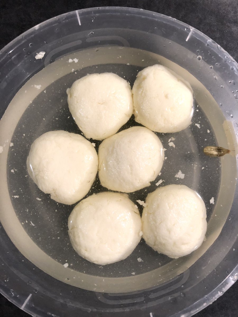 My roshogollas turned out almost perfect. I ruined the smooth shape by clumsily lifting and dropping the pan a little hard against the stove. Tasted delicious. Light and soft. #bengalisweets #bangladeshifood