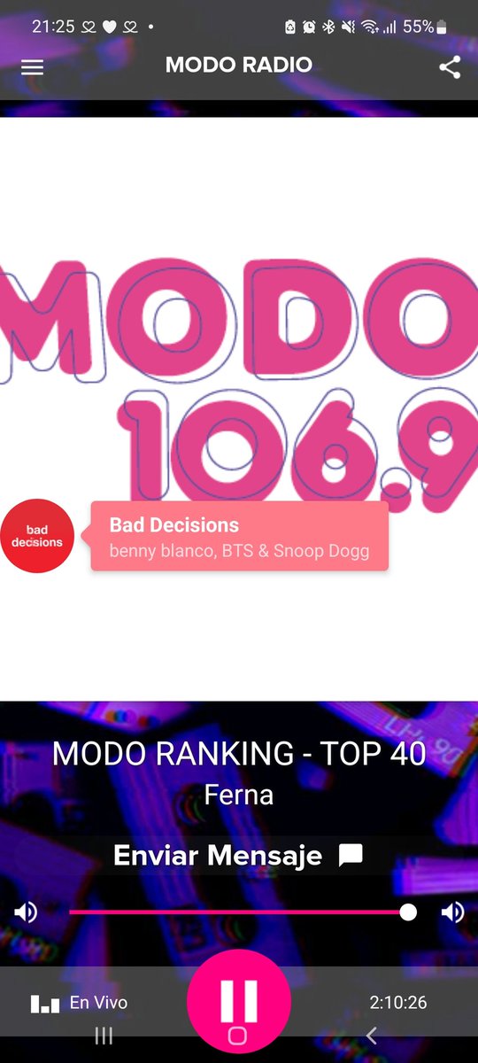 ULiveLifeFully's tweet photo. Mi domingo junto a @modoradioweb
#ModoTop40
Esta semna sumando un puesto para Left and Right (27) y Bad Decicions (9) 📻💯💥
Excelente compañía y buena onda de la mano de Tobi y team, graciiiias 🫂💜
👉🏽 pueden escucharlos acá https://t.co/xpxJMoPY6m https://t.co/2G6t6AbBdP