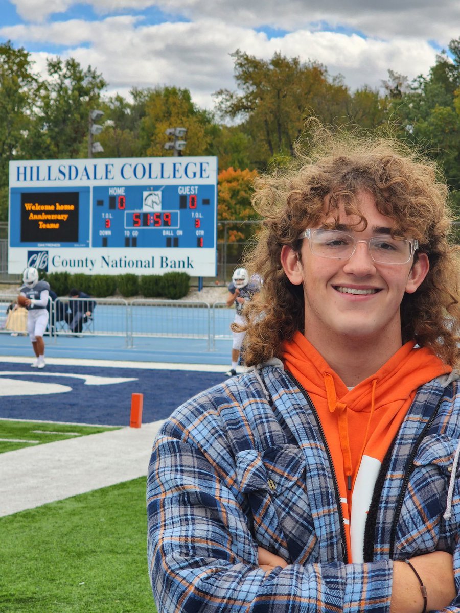 Huge thanks to Keith Otterbein, <a href="/CoachBradOtter/">Brad Otterbein</a> and the rest of the Hillsdale College football coaching staff for a great visit this weekend!