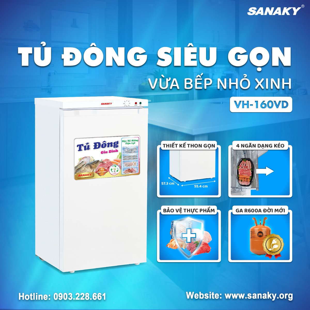 thietbisanaky's tweet photo. ⭐️ TỦ ĐÔNG VH-160VD - TỦ ĐÔNG SIÊU GỌN VỪA BẾP NHỎ XINH ⭐️
Đối với các căn bếp có diện tích không lớn, việc sắm một chiếc tủ đông ngang sẽ khiến phòng bếp trở nên chật hẹp hơn.
🔷 Tags: #sanaky #tudongsanaky #tongkhosanaky #sanakyhanoi #sanakysaigon https://t.co/WbDBmLOy3A