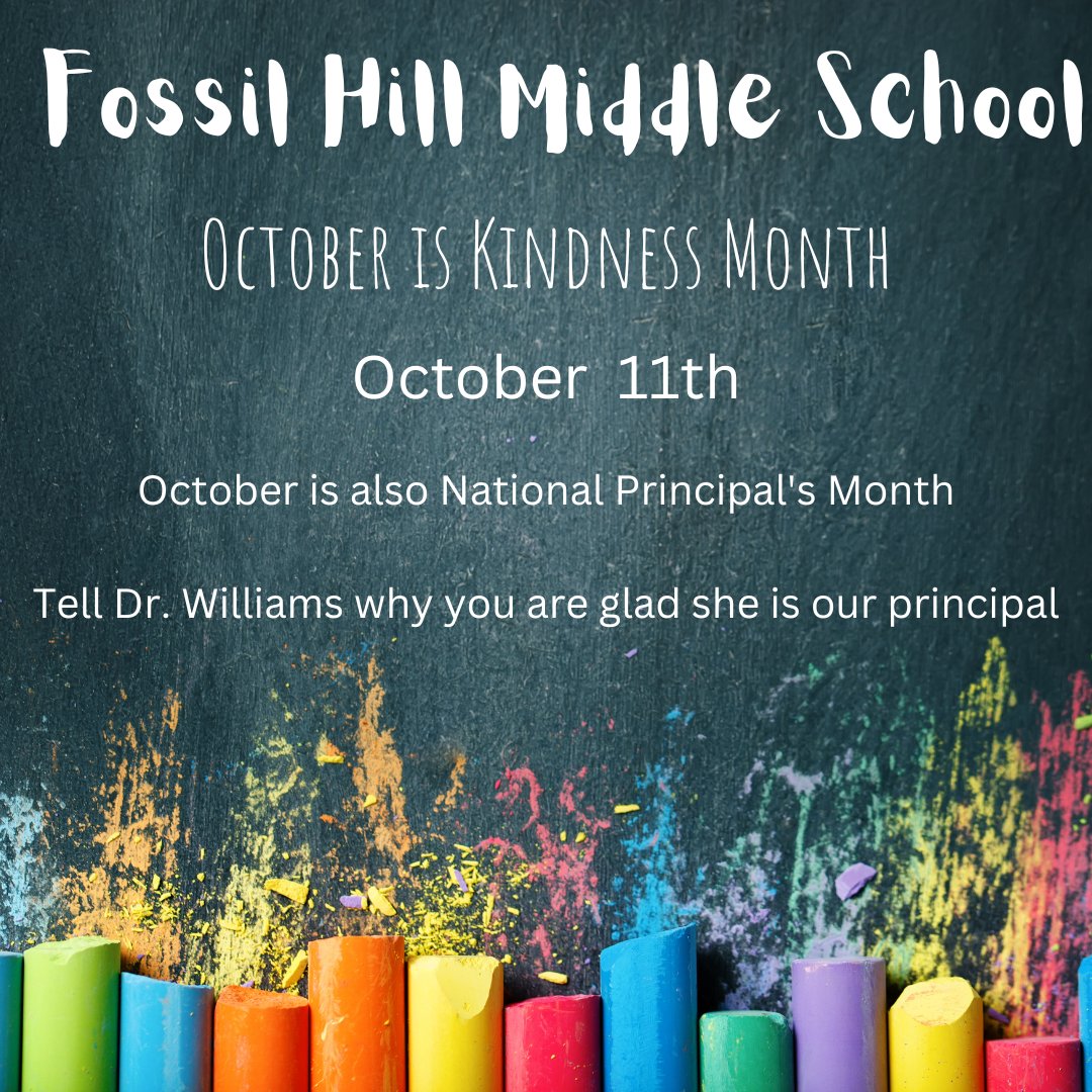 October is Kindness Month. How will you show kindness today? #FHMSlimitless #PantherPride