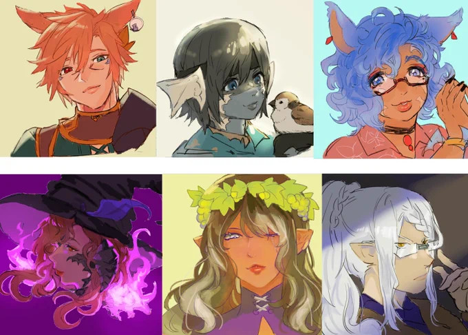 second batch of portraits for ffxivwrite 