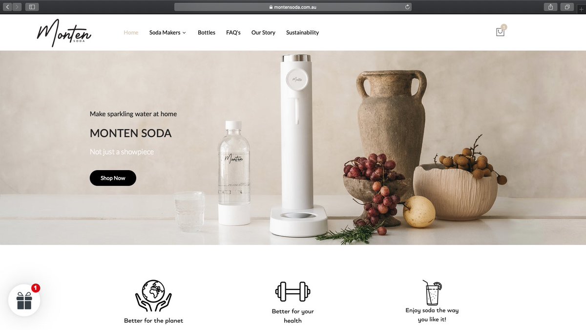 tryanslive's tweet image. Finally release! montensoda.com.au

Monten Soda is an Australian owned and operated business, offers a sleek and contemporary at-home carbonation solution.

Check my other works at tryans.live

#WebsiteDesign #webdevelopers #WebsiteWorks #WebsiteDesigner