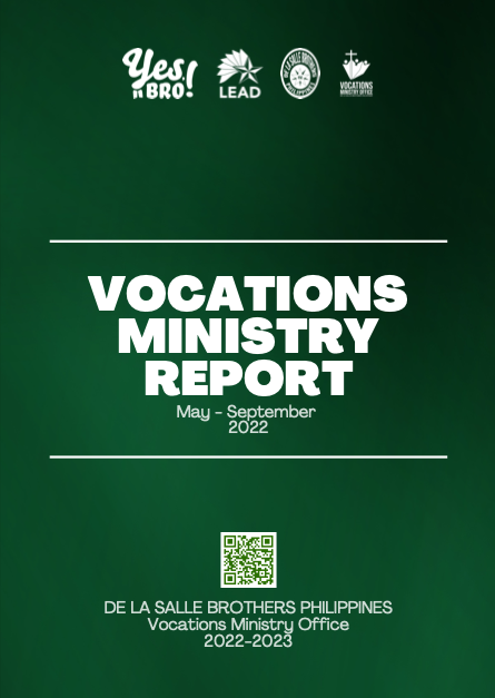 DLSBrothersPH's tweet photo. We are glad to share our first vocations ministry report for SY 2022-2023. Credit goes to each Lasallian who has contributed in his or her own way to the cultivation of the Culture of Vocations in all our Lasallian institutions.

READ: https://t.co/wWH0mQIYX3

#YesBro https://t.co/LN2q5A5pNC