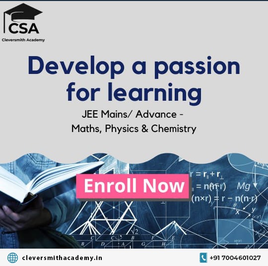 CleversmithA's tweet image. Enroll now At Cleversmith Academy. 

📲+91 +91 9572895049/+91 7004601027 
🌐cleversmithacademy.in

#puneclasses #jeeclasses #jeeexam #jeemains
#jeeadvanced #coaching #classes #jeecoaching #physics #chemistry #maths #punecity #jeecoaching #jeecoachingonline