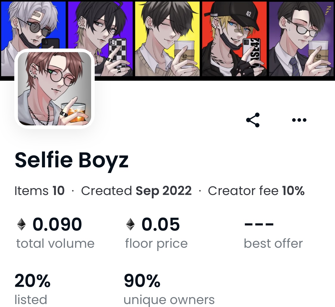 10/10、gmです🌈
#NFT宣伝枠 &amp; #NFT紹介枠 用にリプ欄を解放してます！

✅RT&amp;❤️します！
✅毎日リプ&amp;RTで認知度UP
✅挨拶だけも大歓迎！
✅毎日1作品をツイート&amp;ブログで紹介🎉

今日はミワセ42さんの作品です😊
セルフィーしている美男子たち✨ヤンチャな雰囲気も素敵です🥰
詳細はリプ欄から！👇