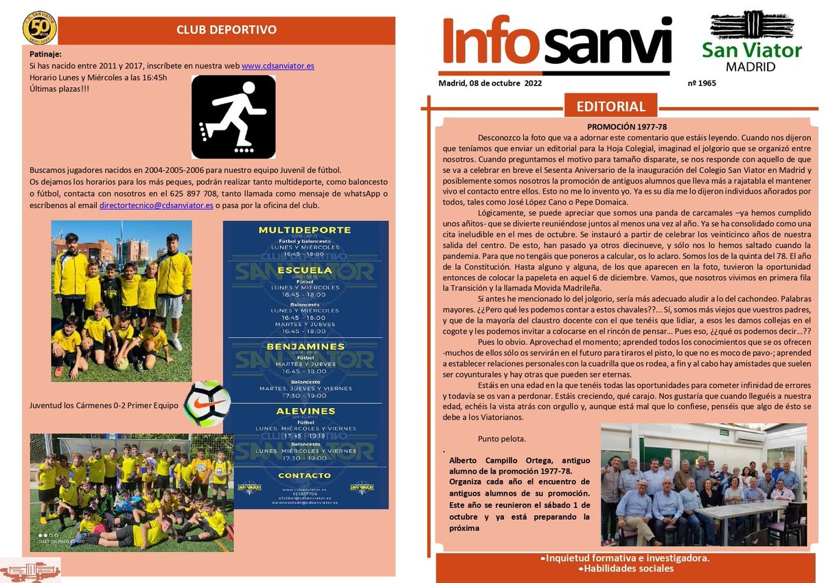 Nueva hoja colegial #infoSanvi