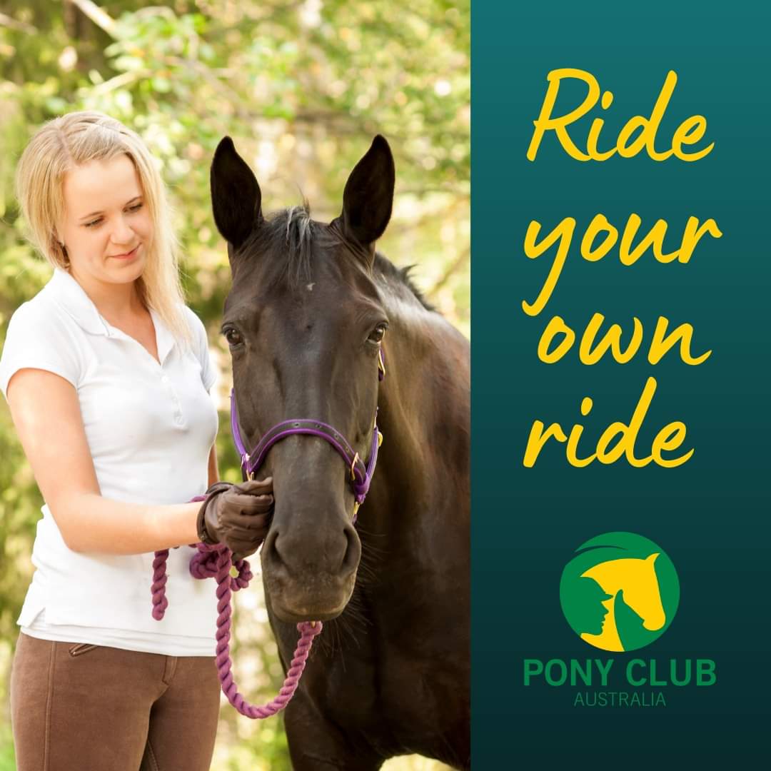 PonyClubAus's tweet photo. Ride your own ride and you will win every time!

Sometimes it can feels like everyone else is doing better or placing higher than us. However, it's not other riders or judges who you need to impress the most - it's your horse! 

#mindset #alifewithhorsesstartshere https://t.co/zi87MFQpMU