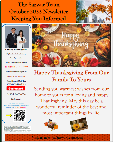 sarwarteam's tweet photo. 🍂❗NEW ON THE BLOG ❗🍂
Our Monthly Newsletter is now out for October
In this month’s edition we highlighted:
Read our full BLOG: link in bio or click below 
https://t.co/Q1EFwBnw3p
📱Call or Text Us at 647-667-9090
📧 Email us sarwar@yourhomeagent.ca https://t.co/h5bSdsSriH