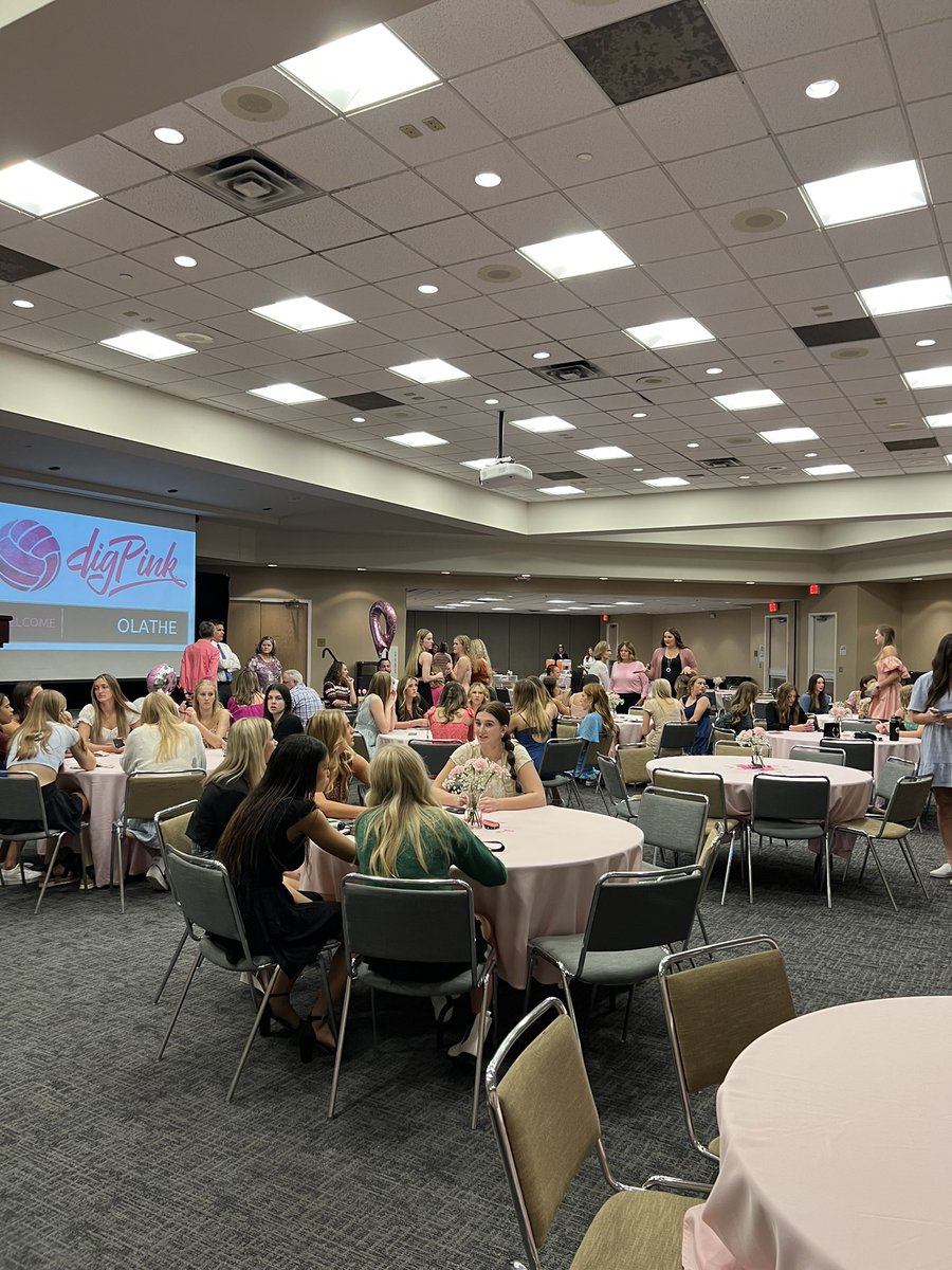 ADAthleticsOS's tweet photo. A Gathering for Dig Pink! Come out and support this event tomorrow at Olathe South. 5 Schools 1 Cause! https://t.co/VZGsjb5r0x