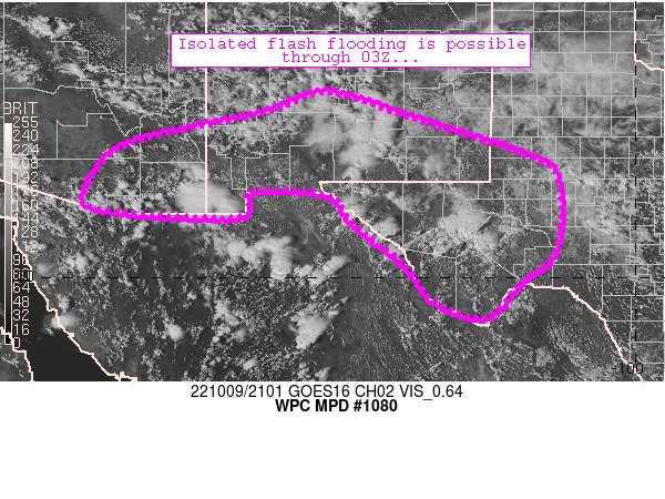 NWSWPC's tweet photo. #WPC_MD 1080 affecting southeastern Arizona, southern New Mexico, far west Texas, #txwx #nmwx #azwx, https://t.co/gPe1n2G8UC https://t.co/SEnpWkbcP6