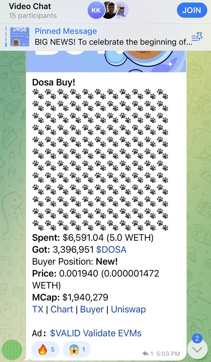Whales responding well to this 🐋 $dosa

dextools.io/app/ether/pair… #eth
