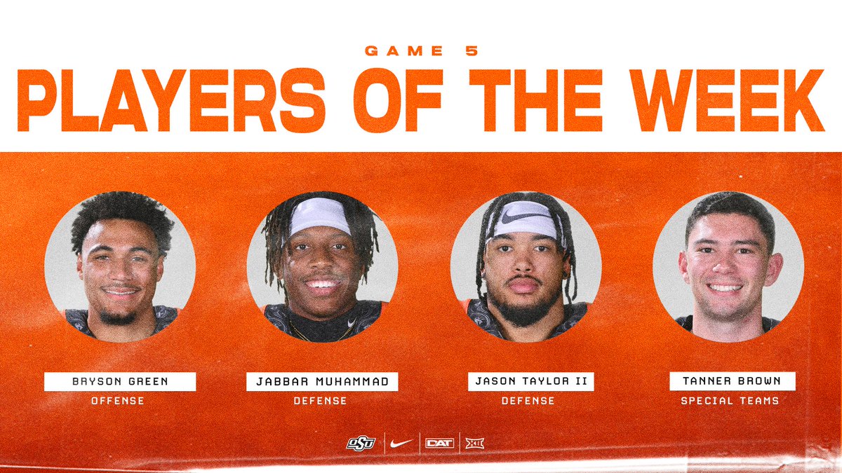 Great team win! MVPs week 5 #DAT #GoPokes