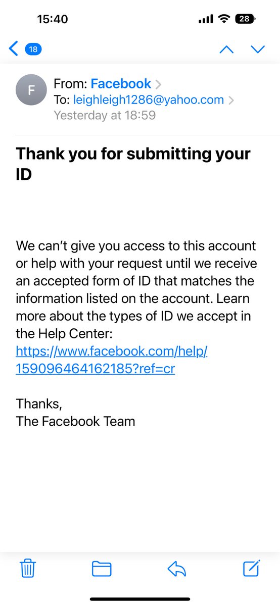 leighleigh1212's tweet photo. #jaytech222
Please help with access and this #bullcrap @MetaNewsroom @facebook @FBoversight @facebookapp is doing. No appeal options, nothing! https://t.co/on97xgHgpn