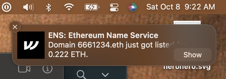 all you need is... notif. when your dreamed ENS domain is listed 🫣

#nft #nfts #nfttool #wavegmi