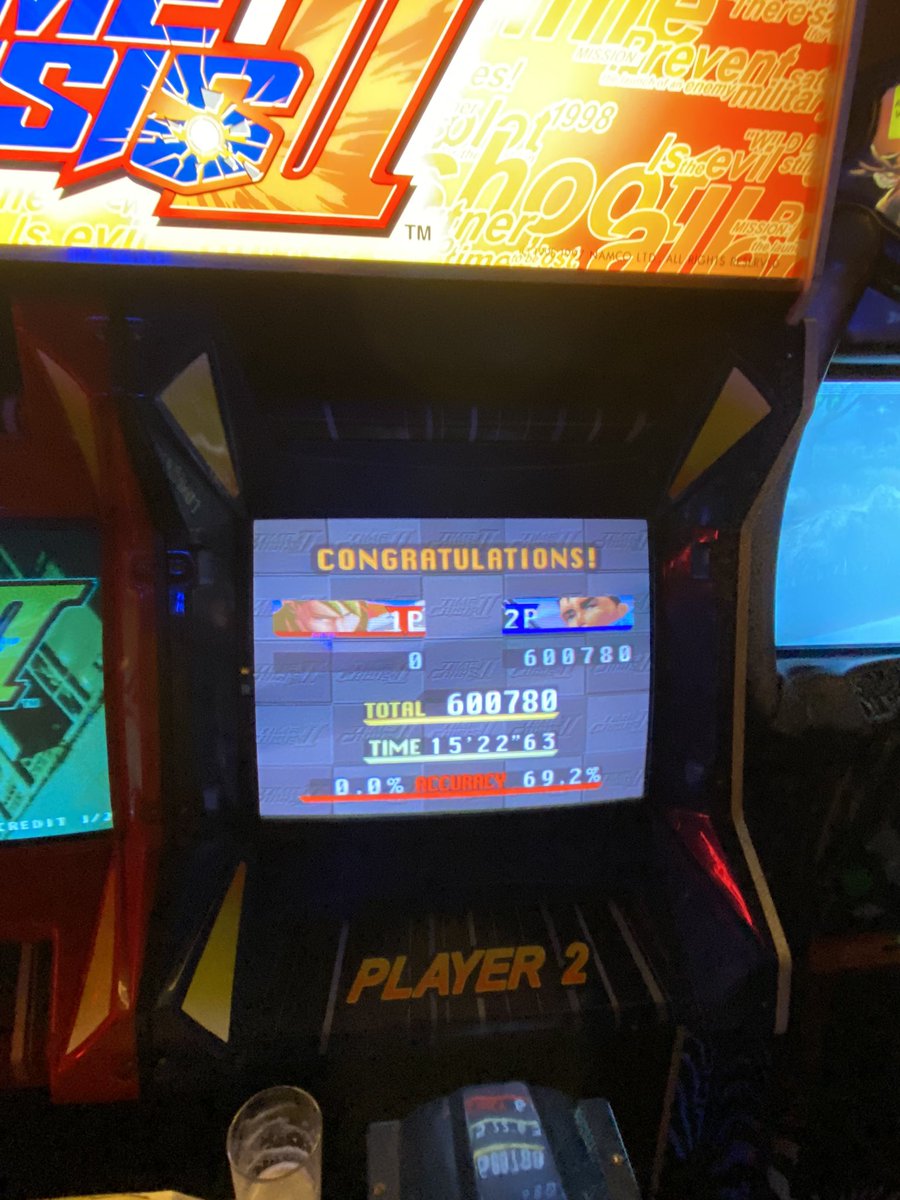 GmanLives's tweet photo. I can’t walk by a working Time Crisis 2 cabinet and NOT finish it. There are rules. https://t.co/iztK7GgRQl