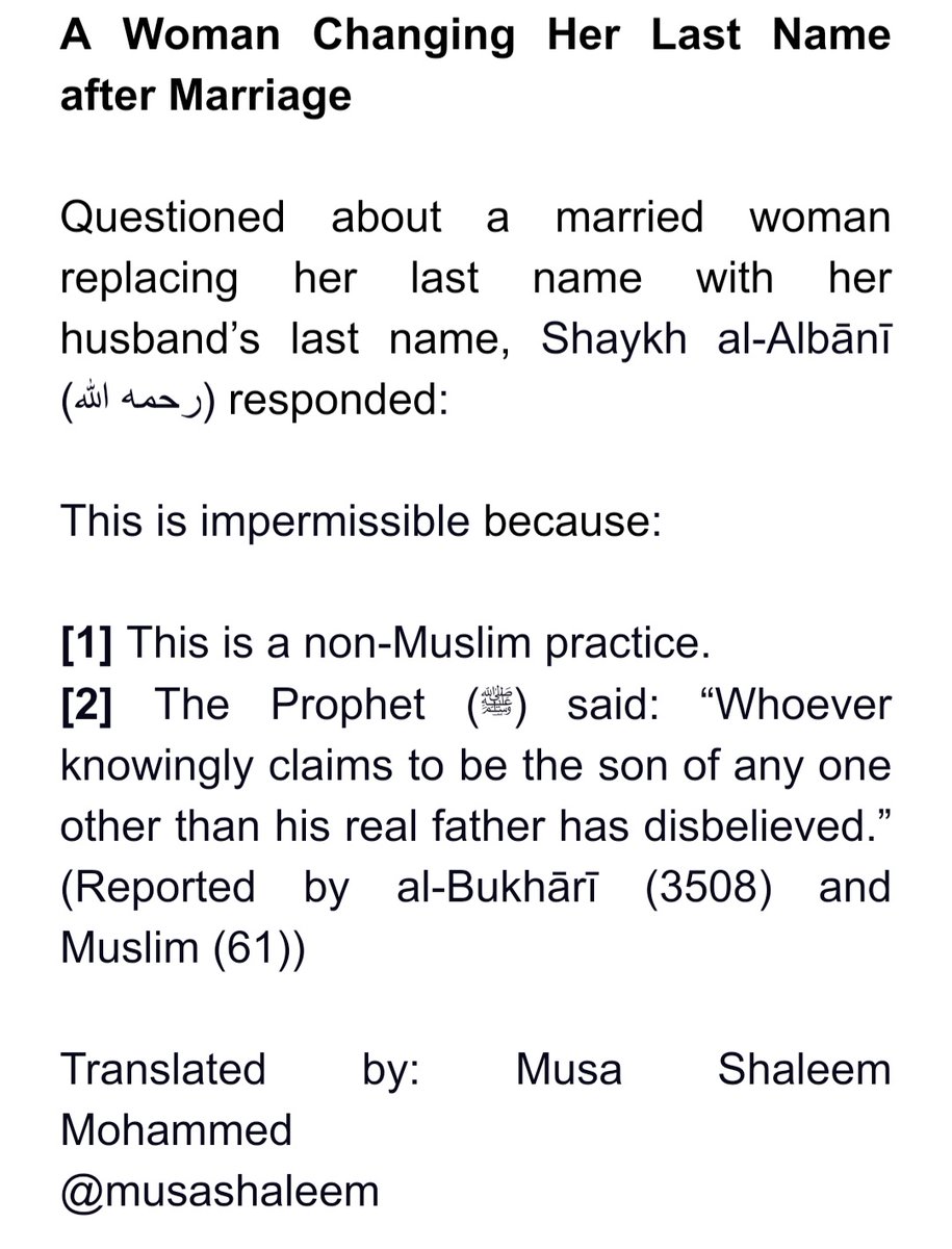musashaleem's tweet photo. A Woman Changing Her Last Name after Marriage

https://t.co/GmbxRU4Nz5 https://t.co/PPv837oywG