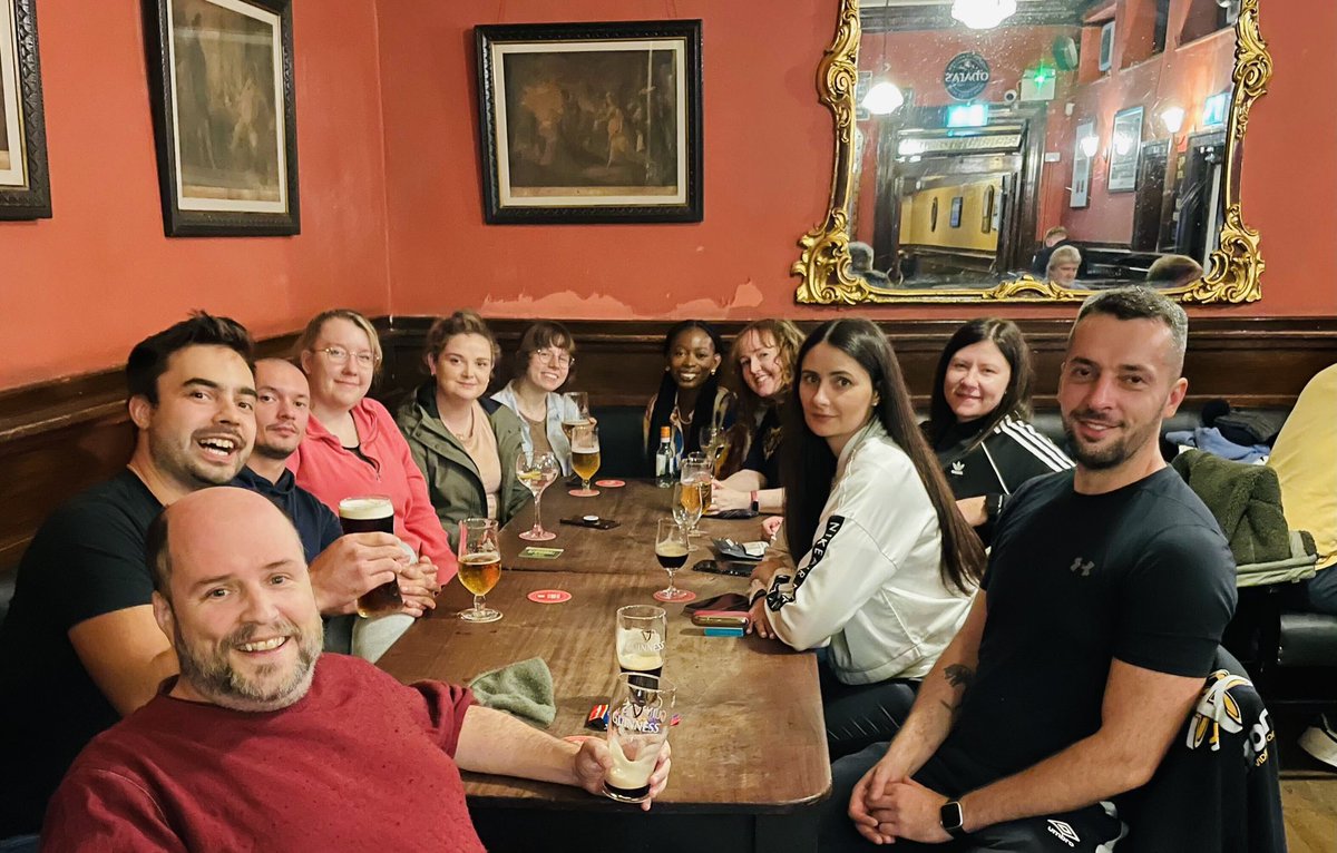 axonista's tweet photo. It’s time for @axonista’s annual Team Week! We are excited to host our team in Dublin for a week of collaboration and building connections 💛 We are kicking off with a few welcome drinks in @Mulligans6 🍻 We are looking forward to an amazing week 😄 #TeamWeek22 #Collaboration https://t.co/c9Kw0qSWYP