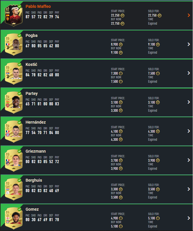 LionFut's tweet photo. Here are the sales since the morning 👇🏼
Really good UV/OP Selling day. Around 150k profit.
See you tomorrow 😉
#FIFA23 #FUT #FU23 https://t.co/LV8KG9emYj