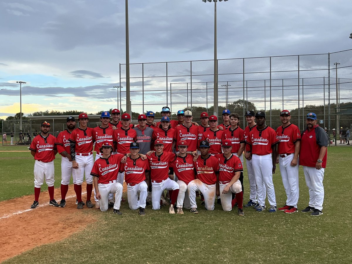 Congratulations to the first ever Canadian Premier team to compete in the WWBA on a successful week in Jupiter.

Thanks to all the players, families and coaches, along with the scouts and college recruiters were a part of the week. 

#CPBLPremier