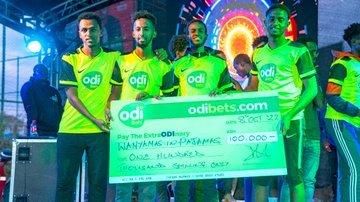 mc_ingah's tweet photo. Congratulations to Wanyamas in Pajamas FC who won the 11th edition of #KOT5ASide Tournament after  thrashing Wazee wa Odi 4 – 0 in the final.

They won the tournament prize money of Ksh 100,000 as the runners up were awarded Ksh 60,000 while the third placed team got Ksh 30,000. https://t.co/wFZnnNIXq2