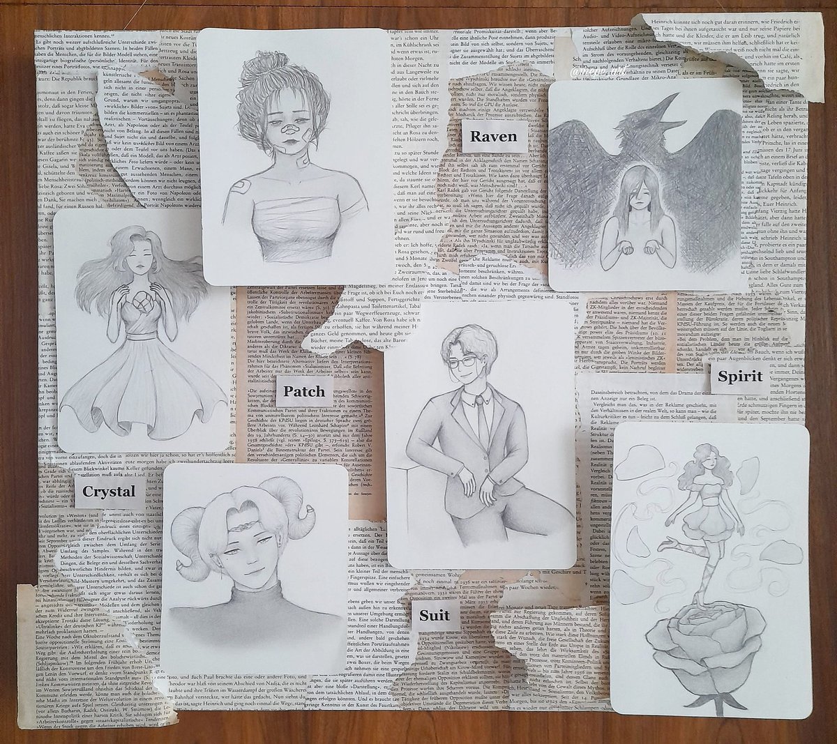 Mepe_Art's tweet photo. "At the Tip of a Pen"

This is my last art piece from my school art exhibition that I will post here. It's a piece that brings together my drawings inspired by some of the prompts of 2021 Inktober, but also my fanart of ZSakuVA. Close-ups will be in the replies

#art #drawing https://t.co/U9FA3LCKBw