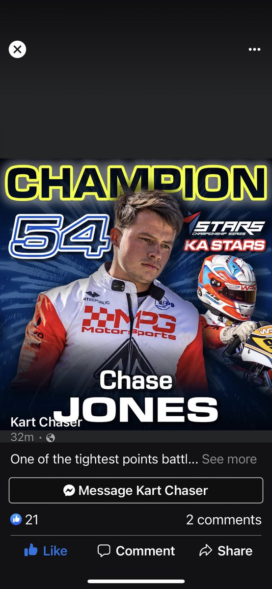 Congrats to ⁦<a href="/ChaseJones1771/">Who?</a>⁩ for winning the Championship. So proud of him and his team!