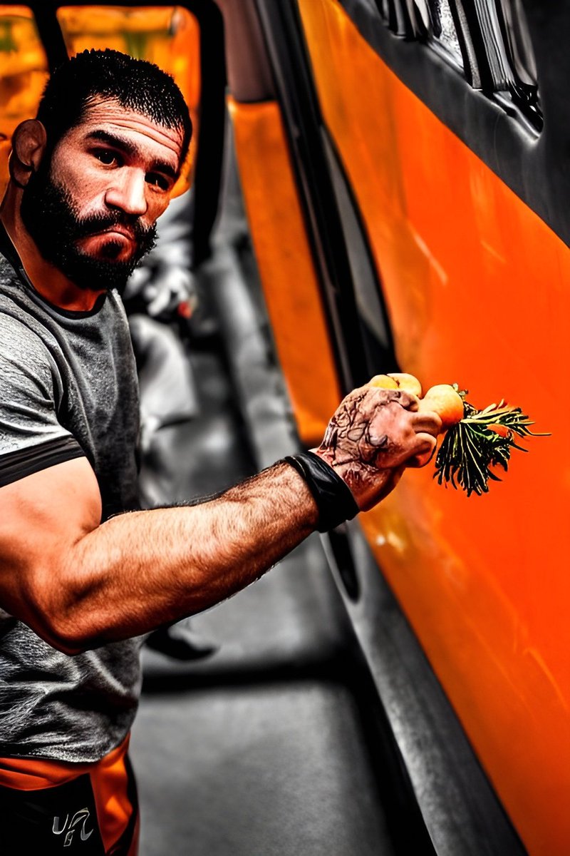 MMAiART's tweet image. Antônio Nogueira Fed a Carrot to a Bus