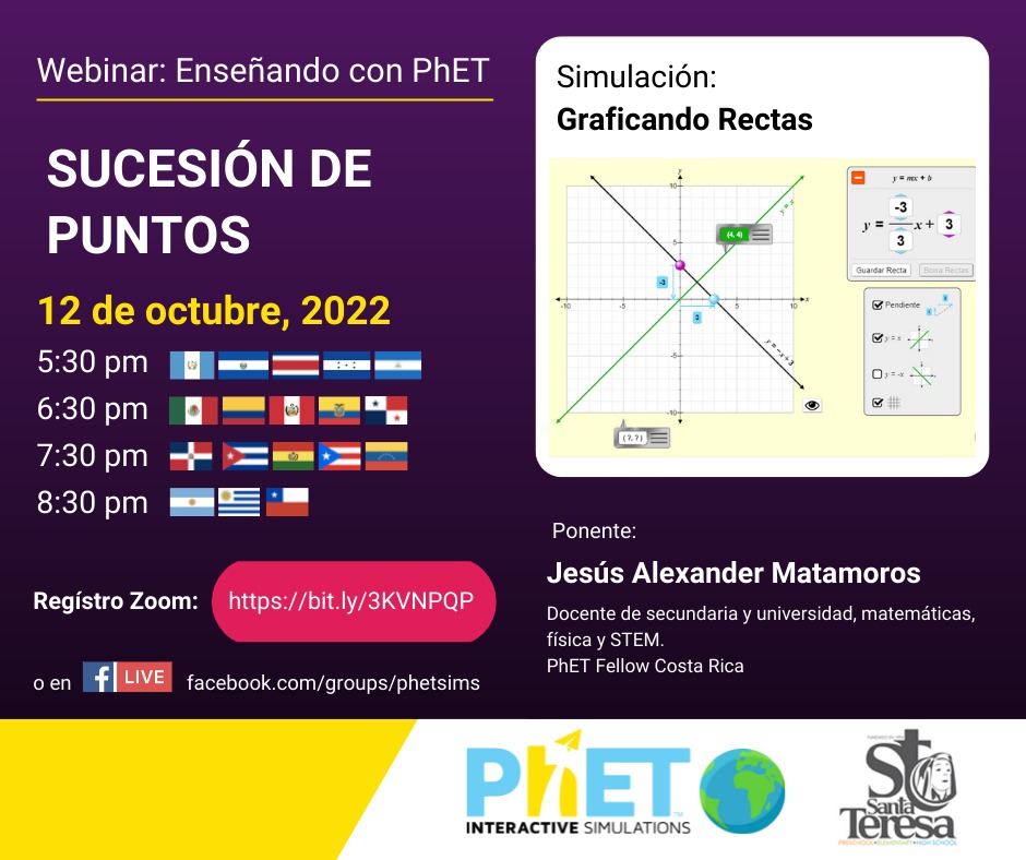 JamMatamoros's tweet photo. No te lo puedes perder, en este webinar #Steam sobre la proyección de las simulaciones @PhETsims te mostraré como activar tus clases de #matematicas @DianaBLopezT @FernandoBoillos @rupeleMX @raelucho @cclavdia @anvcruz1 @RVieyraAEF https://t.co/ytaJQlCSmc