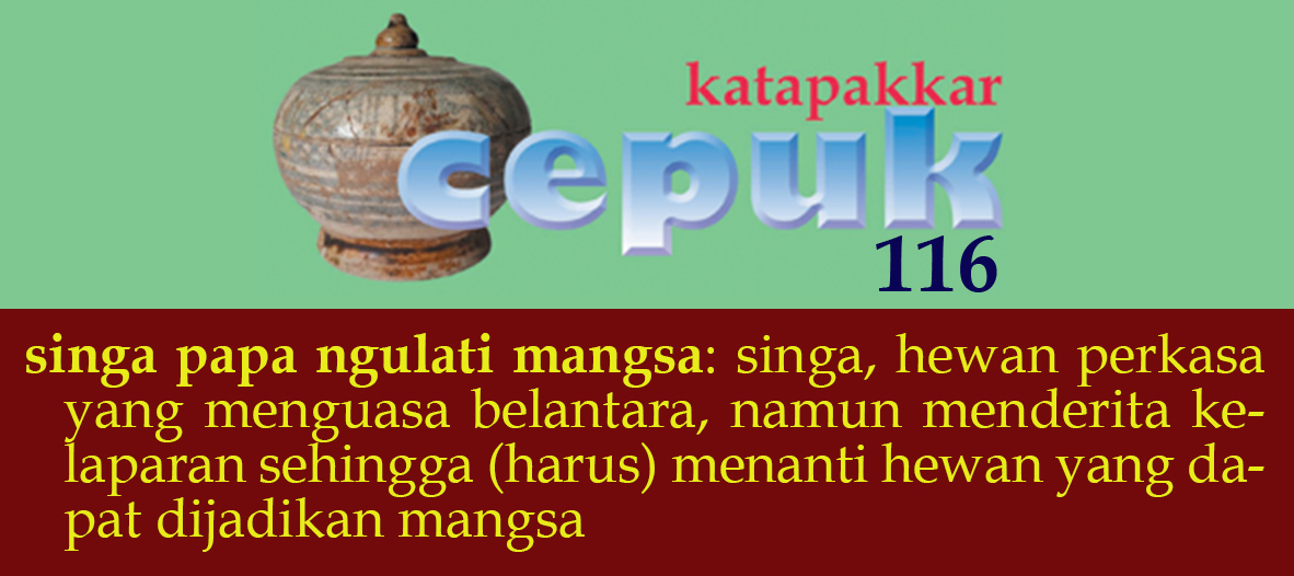 katapakkar's tweet photo. keadaan tragis dan ironis: (seorang) pembesar atau orang yang berkuasa namun hidup dalam kemiskinan dan kekurangan (hingga) mencari bantuan pada rakyat kebanyakan
#cepuk
#unenunen
#ungkapanjawa
#budayajawa
#katapakkar https://t.co/LL9GHecSYg