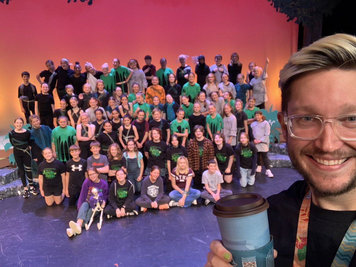 112MSmusical's tweet photo. SO SO SO proud of this Cast and Crew! They forever have a place in the theatre! (and they made me put the caribou on the photo 😂) https://t.co/RF4XLzaaFc