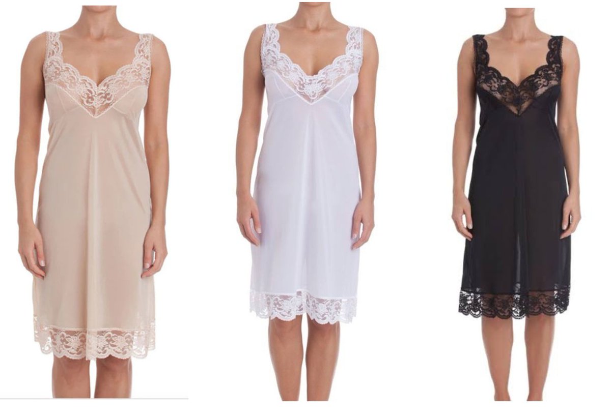 Baselayers full slip🎀 Lace trimming brings a touch of luxury to this soft and lightweight full slip. Designed with a V-neckline & built-up lace shoulders. Available in nude, black & white🤍 All 40% off🛍️ #vividblack #afterpay #zippay #ebaselayers #slip #orangensw
