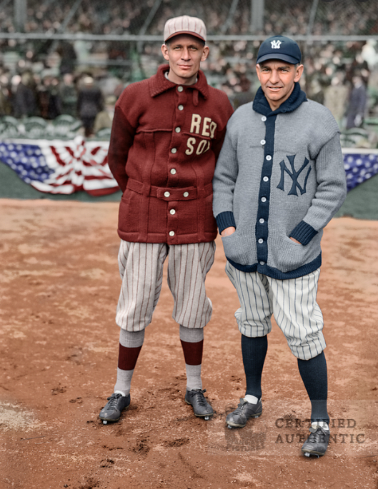 Vintage Jerseys & Hats on X: The 1923 @Yankees and @RedSox would like to  remind everybody how awesome baseball sweaters were. 📸colorization:  @ManCavePhotos  / X