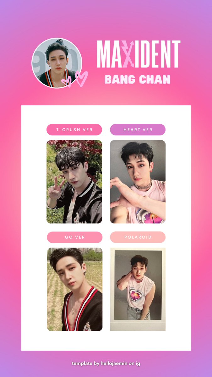 gcingseventeen's tweet photo. stray kids maxident individual member photocard template / list

download: https://t.co/qT0QIY86Gs

tags; pc bang chan minho changbin hyunjin han jisung felix seungmin jeongin 스트레이키즈 스키즈 맥시던트 포카 방찬 리노 창빈 현진 한 지성 필릭스 승민 아이엔 https://t.co/5KN887J6U9