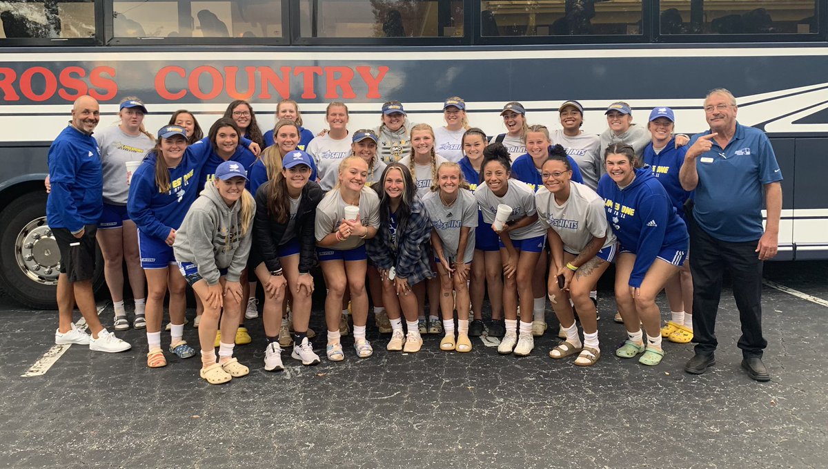 The squad played some solid ball today. Thank you to Furman for hosting!

…and when the bus driver wants a team pic, you must oblige.

Today was a good day to be a Saint!!!

💙💛🤍