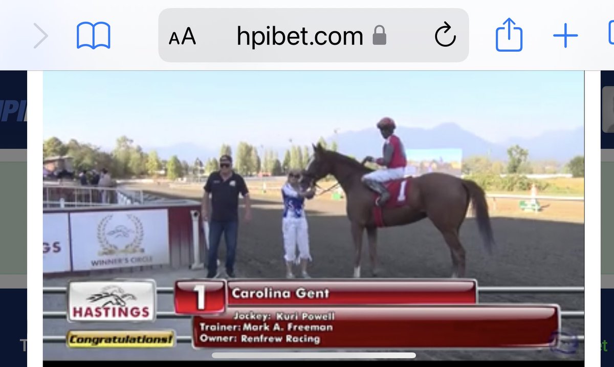 Richie broke his maiden! Great patient ride from Kuri, great finish! Congrats to our @MarkFre75366386 on his first training win!