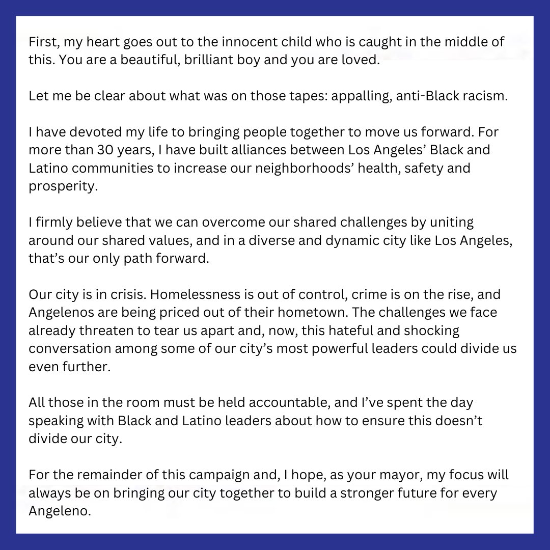 My statement regarding the recording released today.