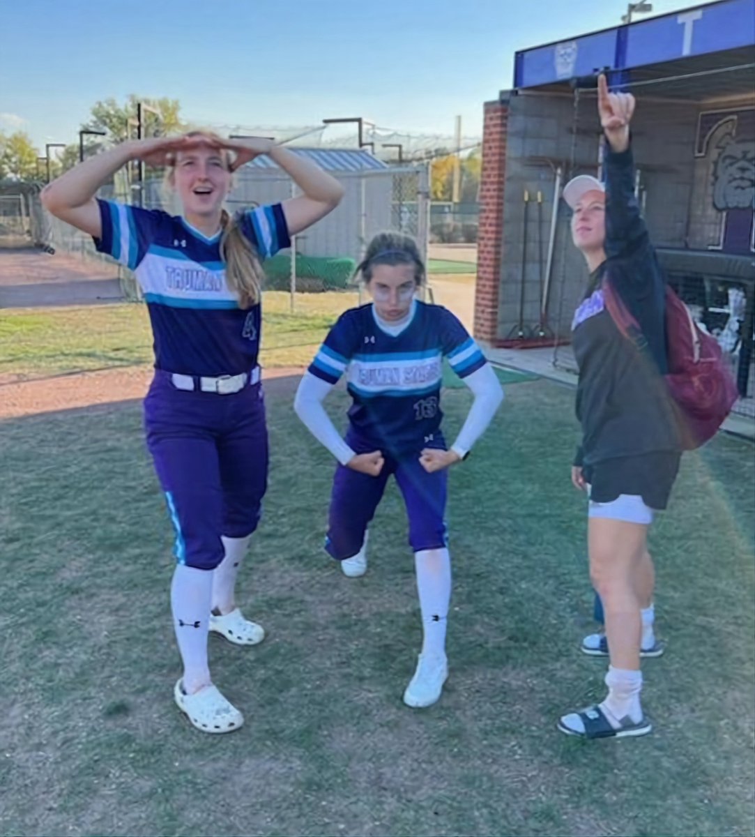 CoachRonFerrill's tweet photo. Dinger club from today. We scored around 28 runs today and these 3 decided to do it the easy way. Why run hard when you can trot around the bases!!! https://t.co/jCgRTfLoGP