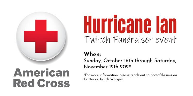 The last time I participated in a charity stream group, we absolutely smashed the goal at over $4,000 U.S. raised for Hope for Ukraine. This time, we're joining the same group of talented creators led by <a href="/hootofthesims/">hootofthesims</a> and her team to raise money for Hurricane Ian relief.